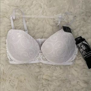 Kathy Ireland Intimate Push Up White Lace Size 34C